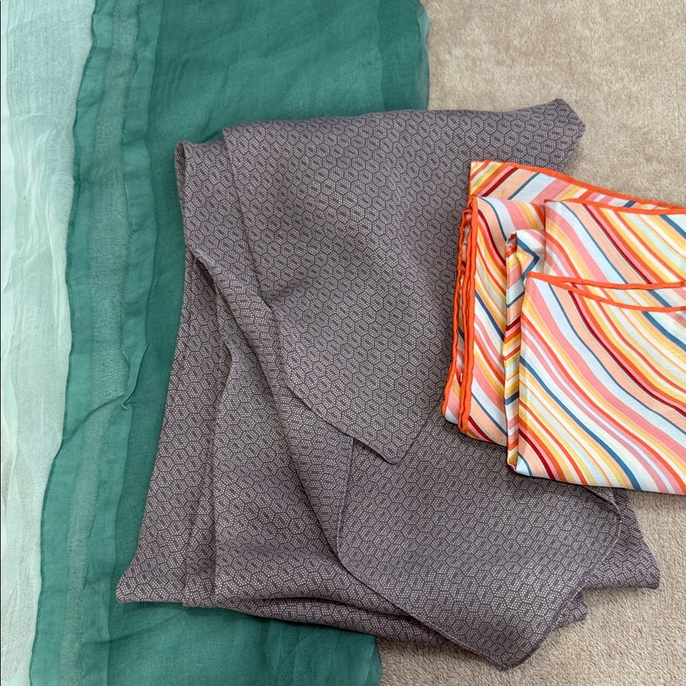 Colorful Scarf Set with Patterns